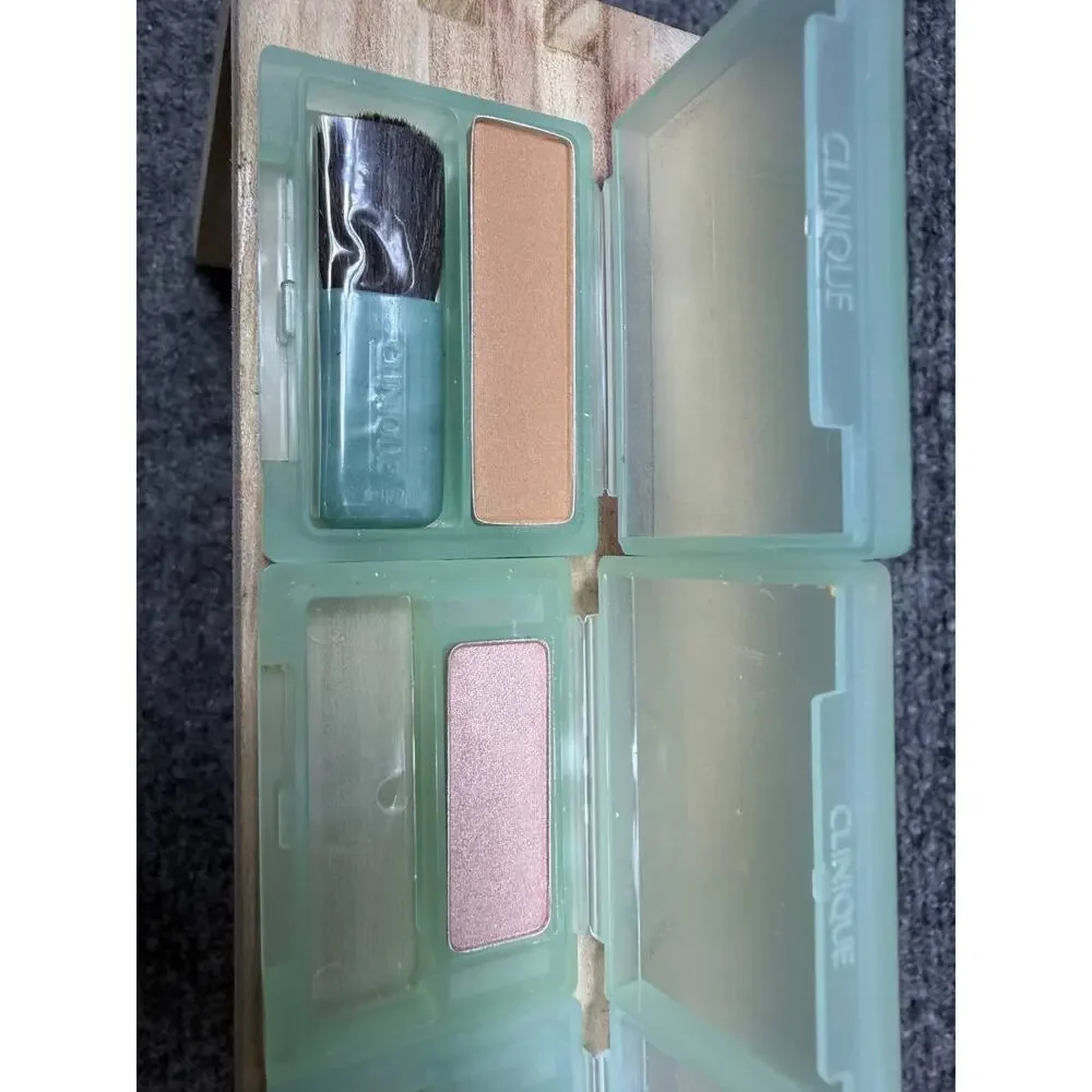 Clinique Blush 2.5g+Eye Shadow 0.03oz Set of 4 Vintage Discontinued TRAVEL SIZE